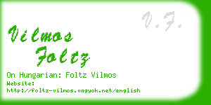 vilmos foltz business card